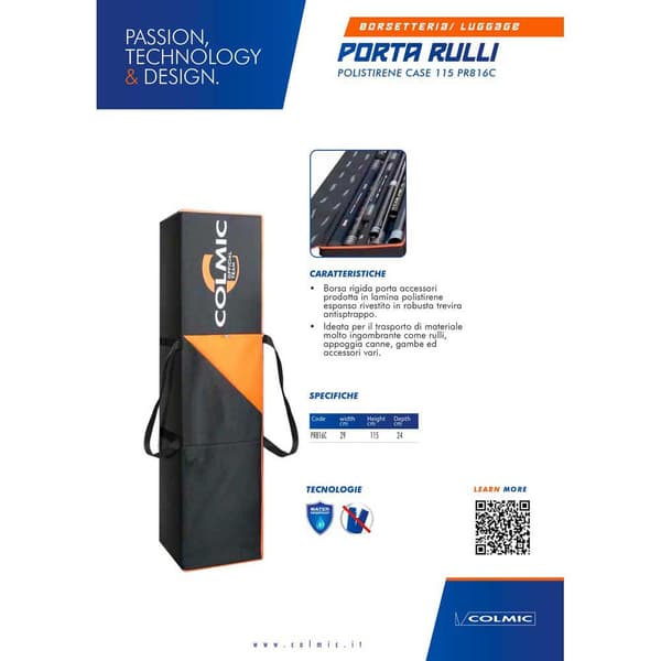 Colmic Porta Rulli Fiskestangstaske  115 cm