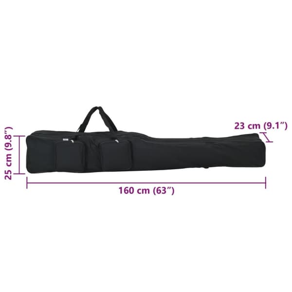 vidaXL stangtaske 160 cm oxfordstof sort