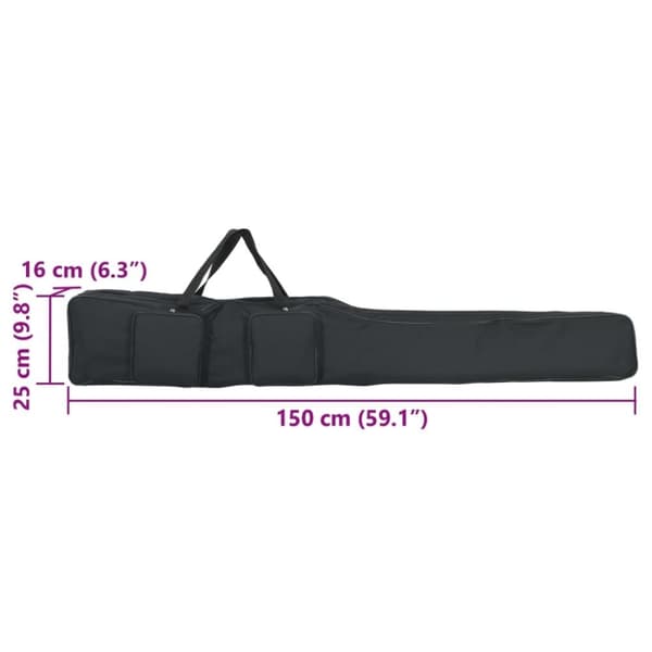 vidaXL Vapalaukku musta 150 cm Oxford kangas