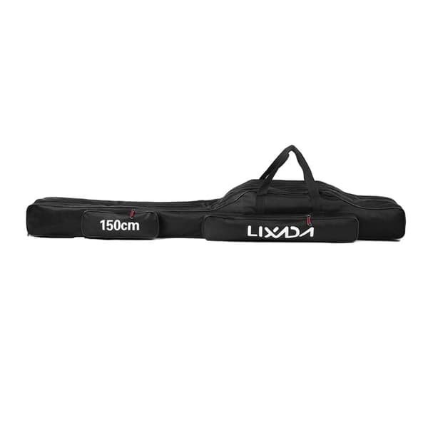 Lixada Fiskestångsbag, 3-Lagers Design, Mångsidig Användning,svart 150 cm