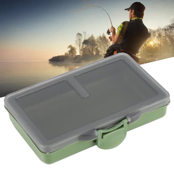 2stk fiskekrog agn gadget boks mini pp opbevaringsboks taske til fiskeredskab tilbehør 1 rum