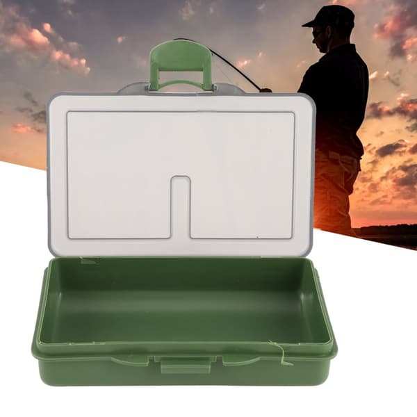 2stk fiskekrog agn gadget boks mini pp opbevaringsboks taske til fiskeredskab tilbehør 1 rum