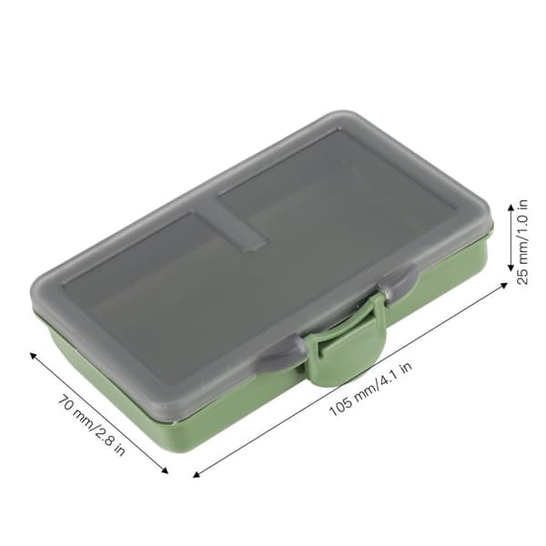 2stk fiskekrog agn gadget boks mini pp opbevaringsboks taske til fiskeredskab tilbehør 1 rum