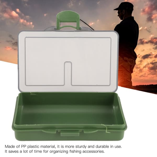 2stk fiskekrog agn gadget boks mini pp opbevaringsboks taske til fiskeredskab tilbehør 1 rum