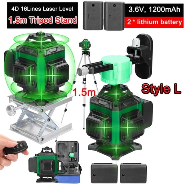 Laser Niveau, 16 Linjer, USB Genopladelig, EN