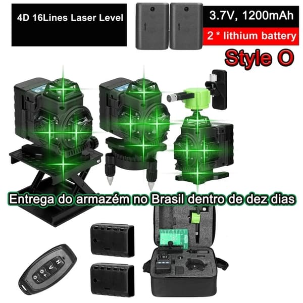 Laser Niveau, 16 Linjer, USB Genopladelig, EN