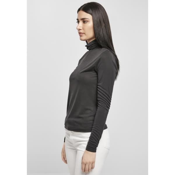 Urban Classics Modal Långärmad tröja för dam med turtleneck - svart - L