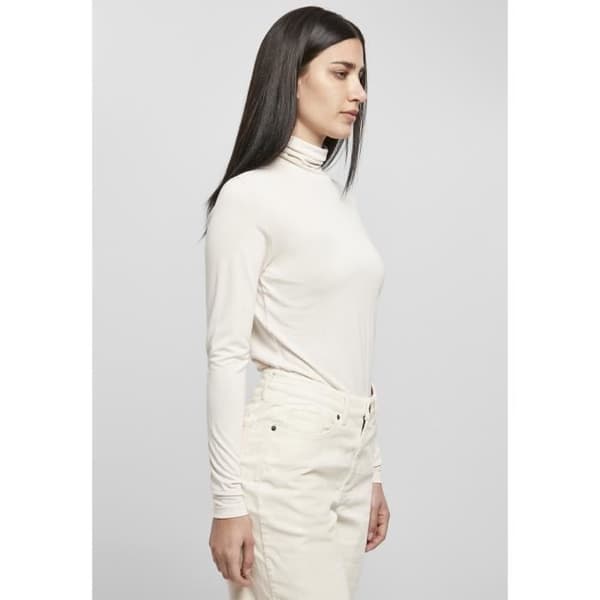 Urban Classics Modal Långärmad polotröja dam - off white - L