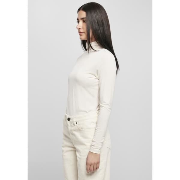 Urban Classics Modal Långärmad polotröja dam - off white - L