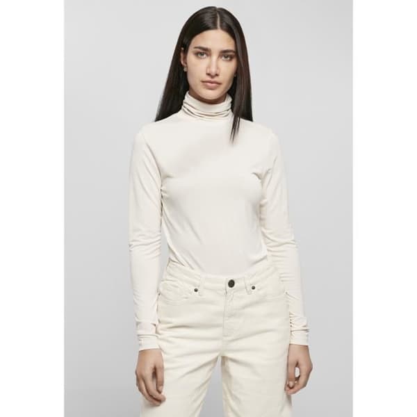 Urban Classics Modal Långärmad polotröja dam - off white - L