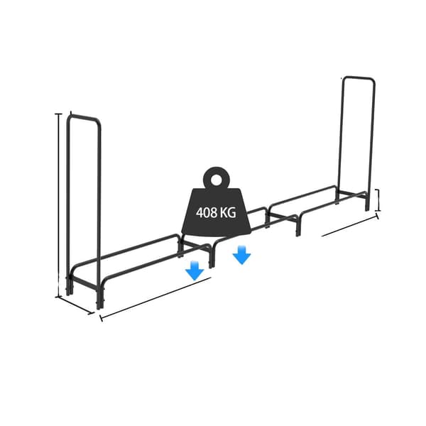 Vedställ, hållbar metallkonstruktion, 408 kg kapacitet,12ft