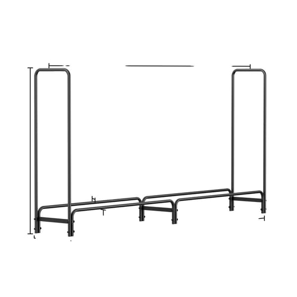 Brændeholder, Justerbare Længdeindstillinger, Høj Belastningskapacitet,8ft