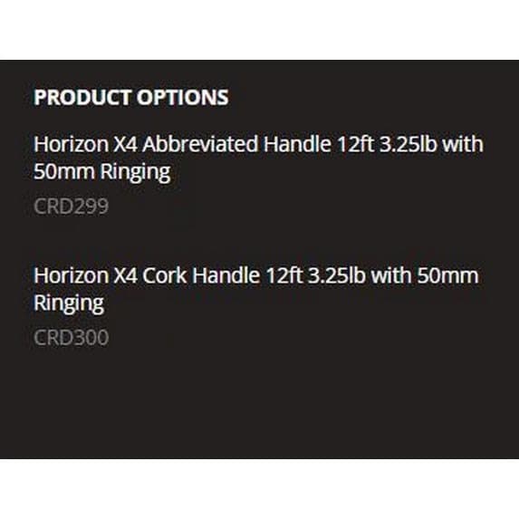 Fox International Karpefiskeri Stang Horizon X4 50 Mm Ringing Mango Abreviado Sort 3.66 m / 3.25 Lbs