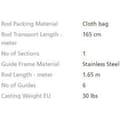 Miniatyrbild 2 av 2: Shimano Fishing Trollingstav Tld B Stand Up Silver 1.65 m / 50 Lbs