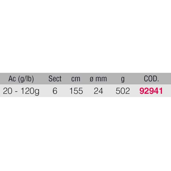 Kali Kunnan Bolognese Stång Itako Röd,Svart 6.00 m / 20-120 g