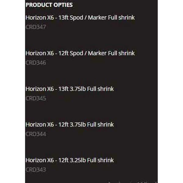 Fox International Karppi Onki Horizon X6 Full Shrink Hopeinen 3.96 m / 3.75 Lbs