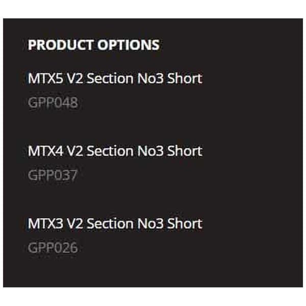 Matrix Fishing Stånga Mtx4 V2 Short 3 Sektion Silver