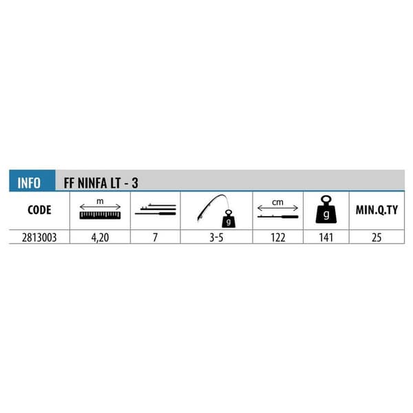 Fishing Ferrari Bolognese Stång Ninfa Lt Tele Silver 4.20 m / 3-5 g