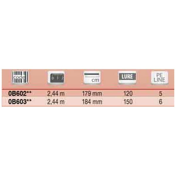 Tubertini Bundforsendelsesstang Incubus Søvfarvet 2.44 m / 150 g