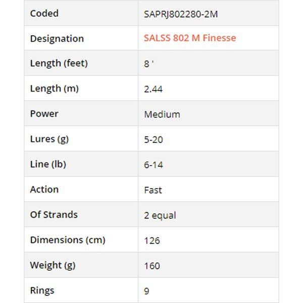 Sakura Roterende Stang Salt Sniper Finesse Sort 2.70 m / 3-10 g