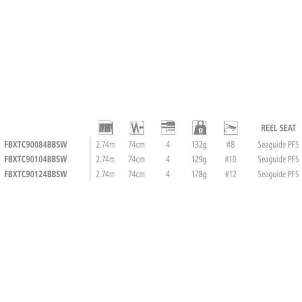 Shimano Fishing Perhokalastus Biocraft Xtc Big Bug/sw Musta 2.74 m / Line 8