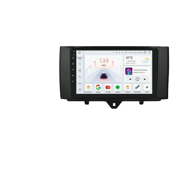 Smart Fortwo -auton radio, Android-multimediasoitin, GPS-navigointi, 10,33 tuuman S3