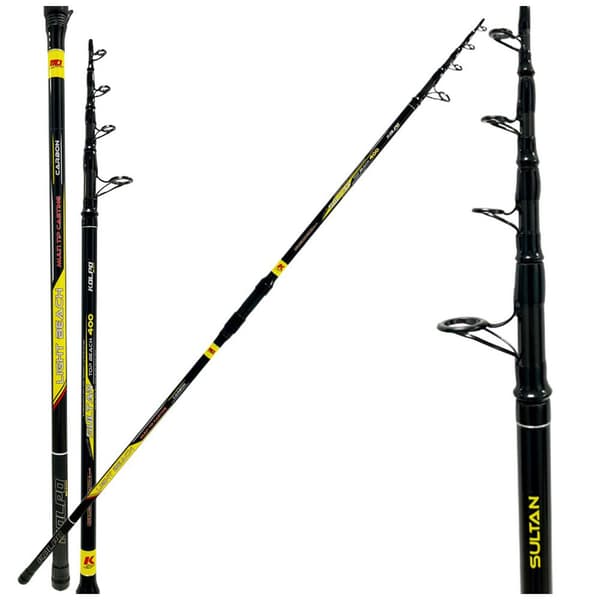 Kolpo Teleskopisk Surfcasting Rod Sultan Top Beach Søvfarvet 4.00 m / 110 g