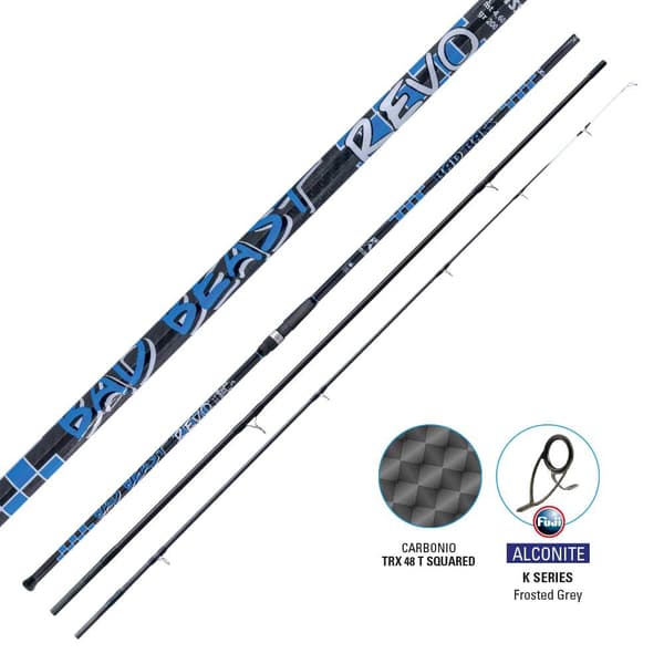 Bad Bass Surfcasting Sauva Bad Beast Revo Fuji Hopeinen 4.30 m / 130 g