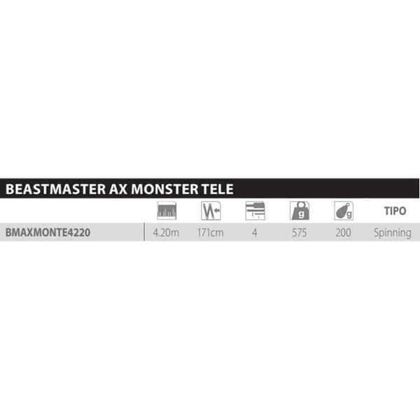 Shimano Fishing Karpfiskespö Beastmaster Ax Monster Tele  4.20 m / 200 g