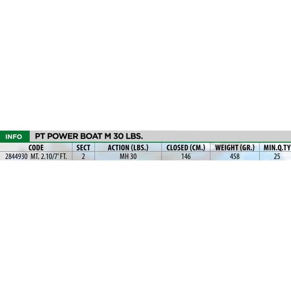 Lineaeffe Pt Power Boat Mh Fiskespö Svart 2.10 m / 40 Lbs