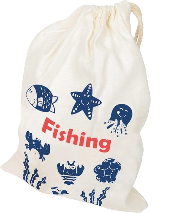 Resespel - liten fot - Fiske - 2 magnetiska fiskespön - Praktisk väska - FSC® 100%