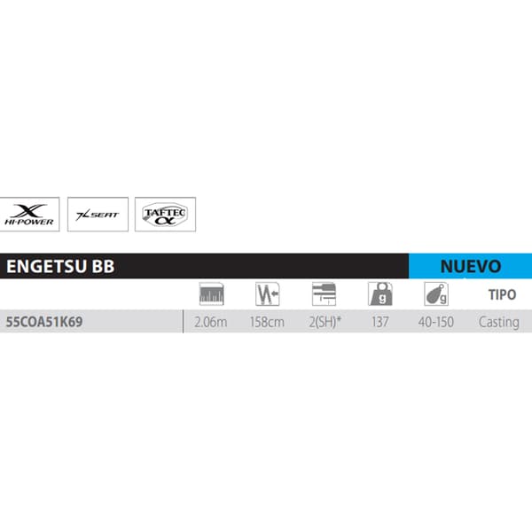 Shimano Fishing Engestu Bb Cast Slow Jiggingspö Silver 2.06 m / 40-150 g
