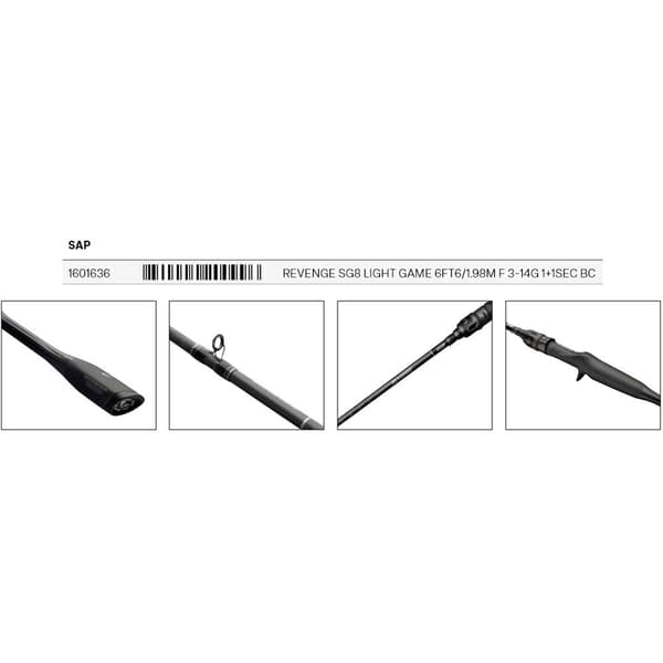 Savage Gear Revenge Sg8 Light Game Baitcastingspö  1.98 m / 3-14 g