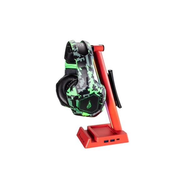 RGB Gaming Headset - SUREFIRE - VINSON N2 - Multifunktionell - Teleskopiskt stöd - Röd