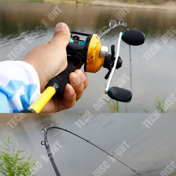 TD® Liten kolgul spö Rak handtag Pistolgrepp 1.8 Road Under Rod Waterdrop Wheel Fiskespö Set