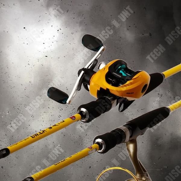 TD® Liten kolgul spö Rak handtag Pistolgrepp 1.8 Road Under Rod Waterdrop Wheel Fiskespö Set