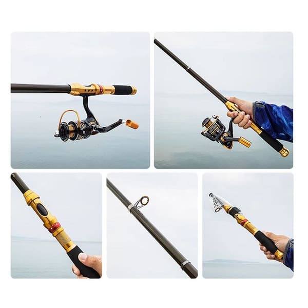 Fiskespö - TD® - Modell 3000 - 2,7 m - Halkfritt handtag - 7-13 sektioner