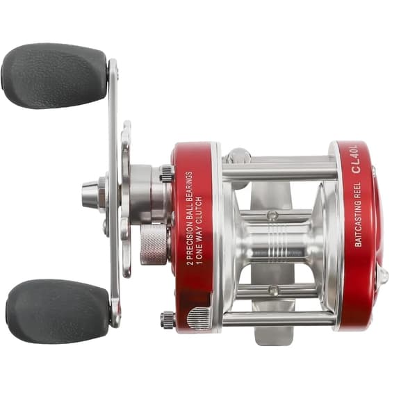 Baitcasting-kela, perinteinen kalastuskelan, metallirunko, kompakti muotoilu,Punainen