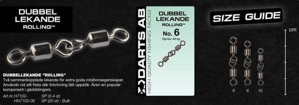 Darts Dubbellekande Rolling No. 6