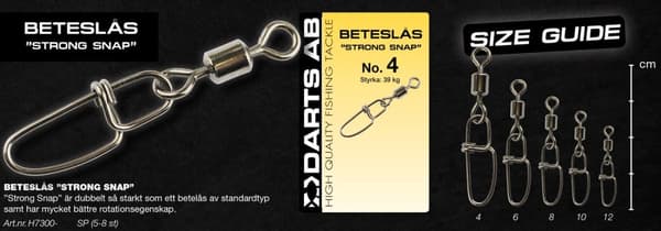 Darts Beteslås Strong Snap No. 6
