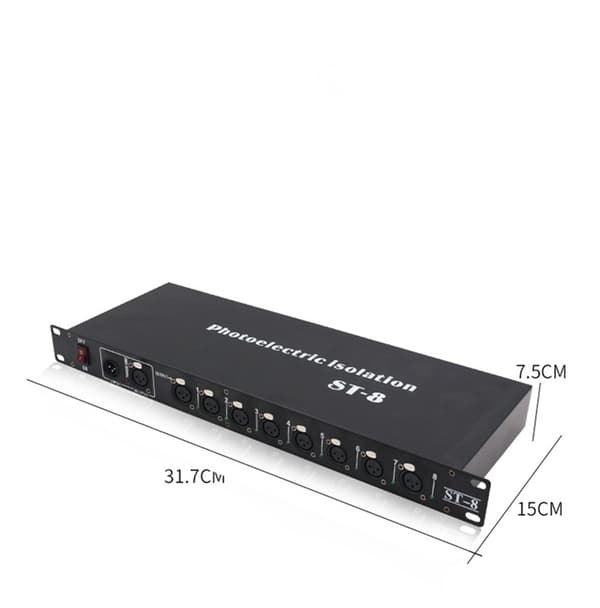 DMX512 Signalforstærker, 8-vejs, Scenebelysning