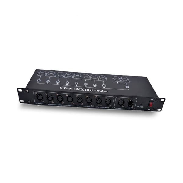 DMX512 Signalforstærker, 8-vejs, Scenebelysning