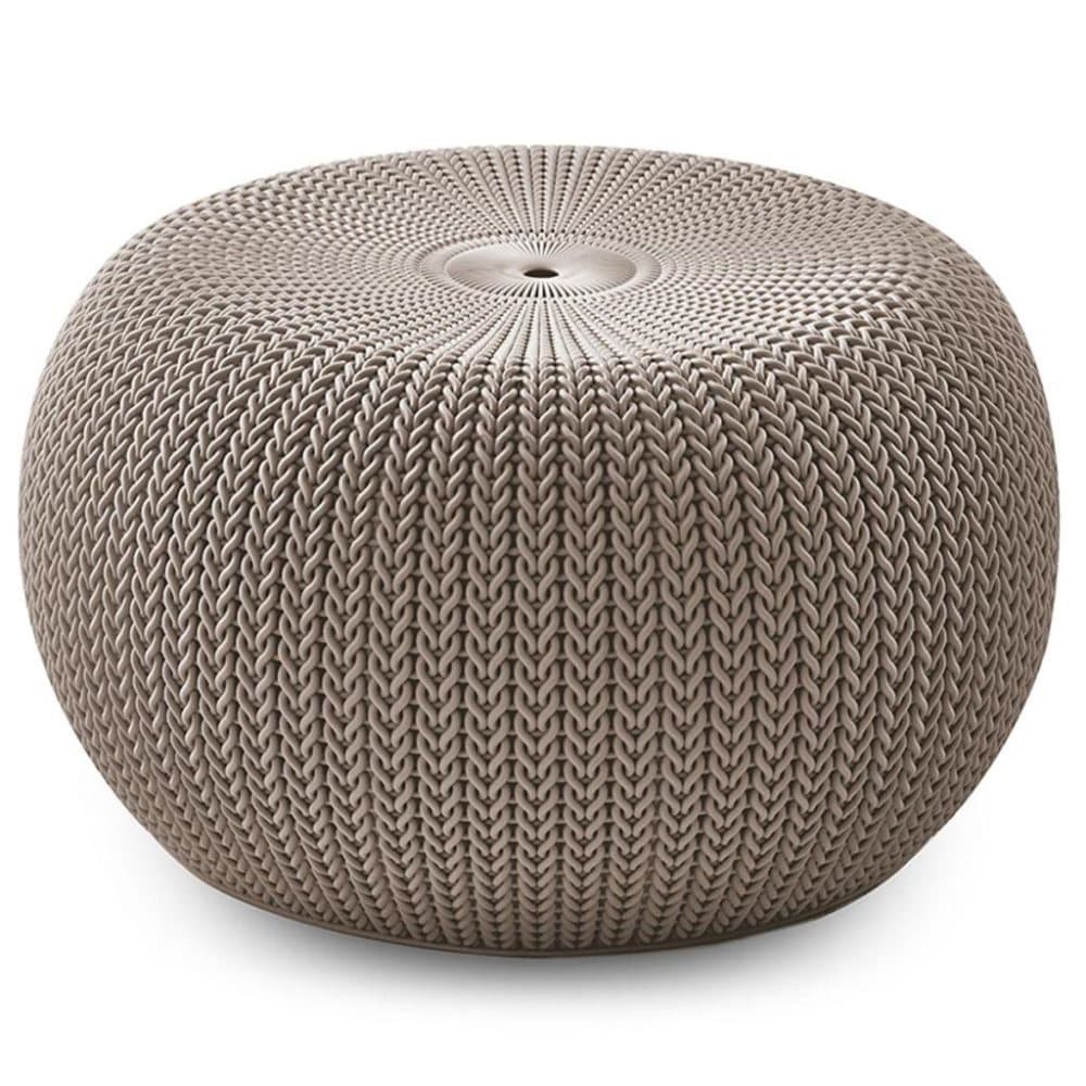 Keter udendørs ottoman i strik Cozy beige 229337