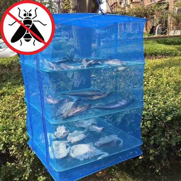 Mattorkare - Hopfällbart Nät - Torkning av Mat Kött Fisk