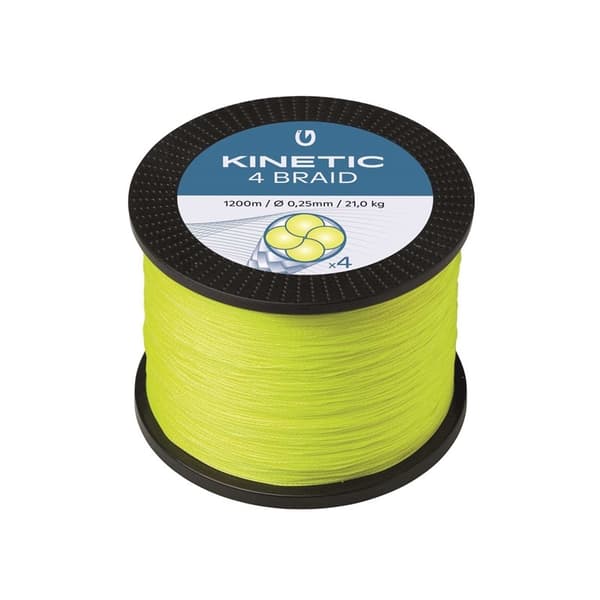 Kinetic 4 Braid 1200m 0,08mm/3,3kg Fluo Yellow