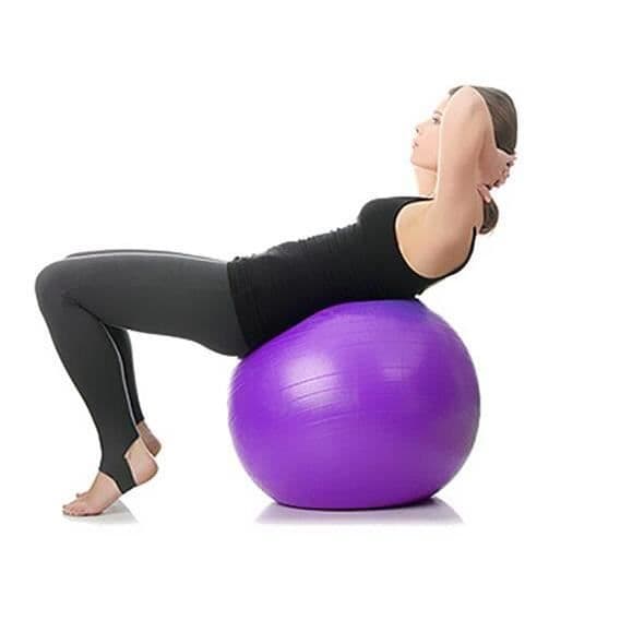 Fitnessboll - Swiss Ball - Storlek M - Lila - Diameter 75 cm - Anti-sprickande
