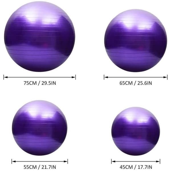 Yoga-boll - Ej specificerat - 75 cm - Silverfärgad - Antiexplosions - 150 kg last