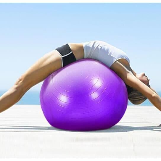 Fitness Ball - Swiss Ball - 65 cm - Blå - Storlek S - Anti-burst