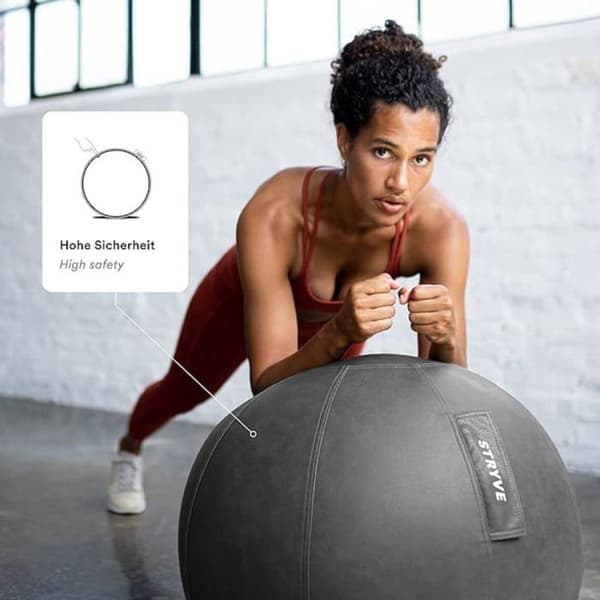 Swiss ball - gym ball - swiss ball Stryve - 10100511 - 4260498341023 Not Applicalbe Unisex-Adult, Stone Grey