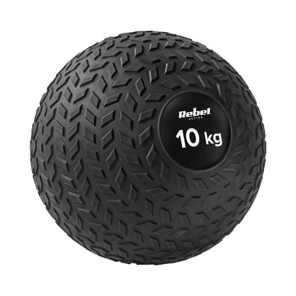 Liten medicinboll för rehabiliteringsövningar Slam Ball 23cm 10kg, REBEL ACTIVE